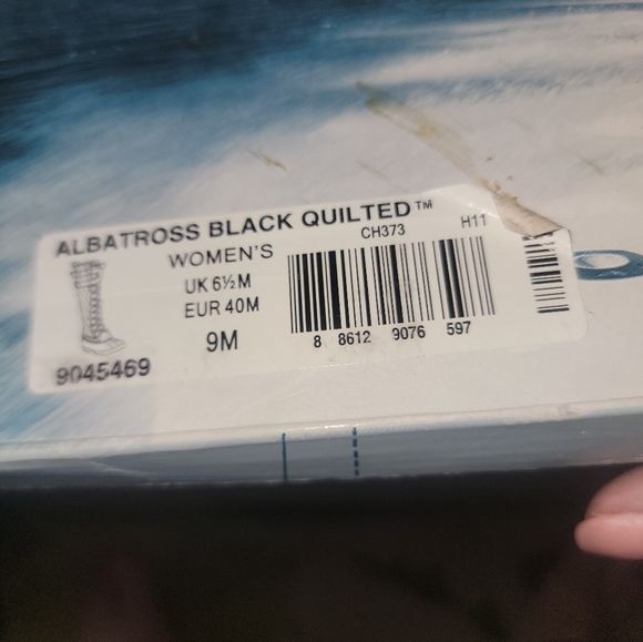 Misses Sz 9M Albatross Black Quilted Lace Up Buckles Sperry Top-sider Boots - Picture 10 of 10